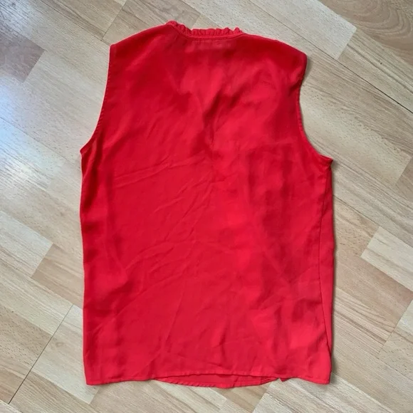 Karl Lagerfeld vibrant Red Ruffle Blouse - Picture 4 of 4